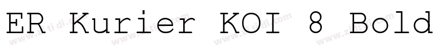 ER Kurier KOI 8 Bold字体转换